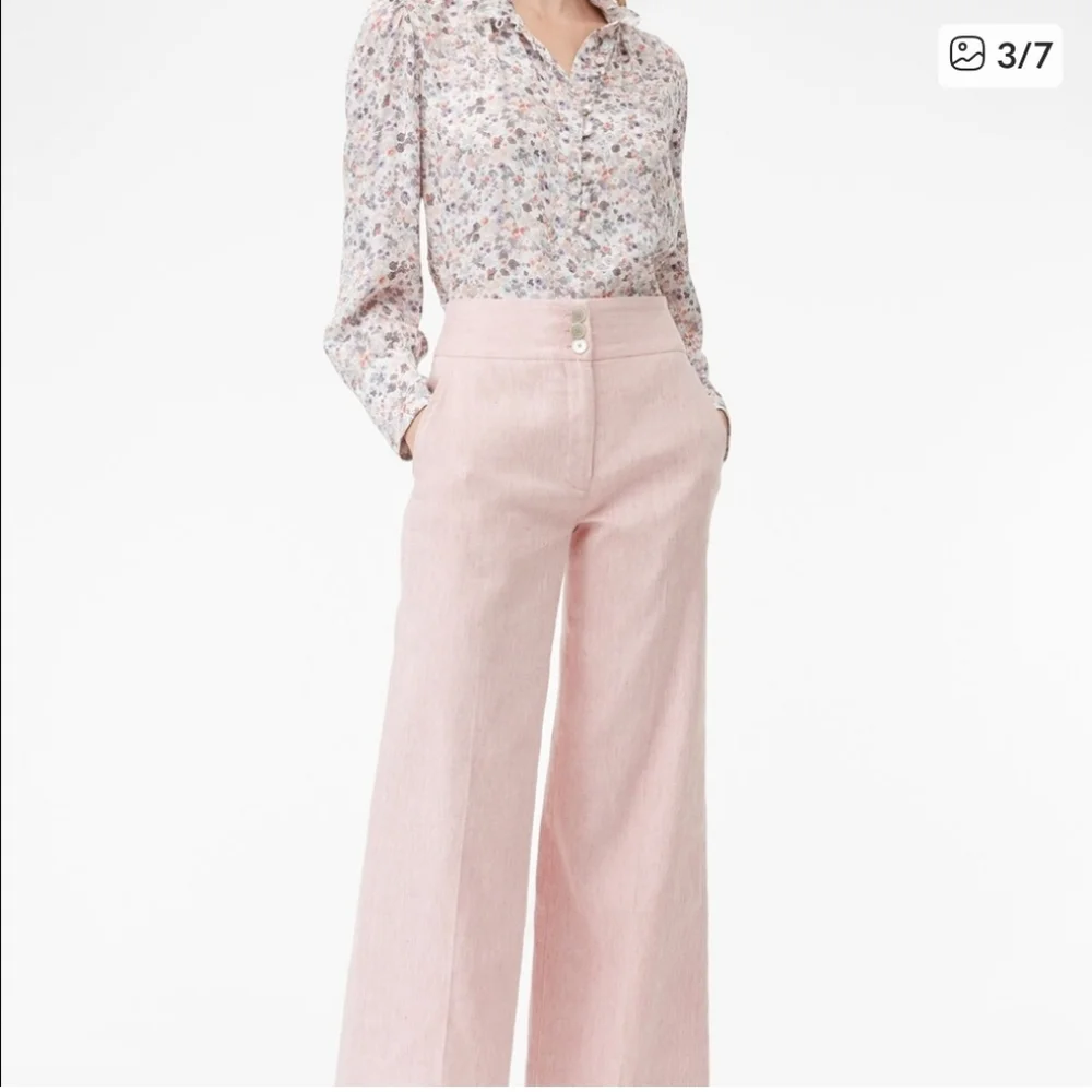 REBECCA TAYLOR SLUB SUIT PANT - Picture 3 of 8